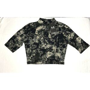 UNDER ARMOUR Cropped Top Women's Size S Meridian Print Running Shirt Gym Workout